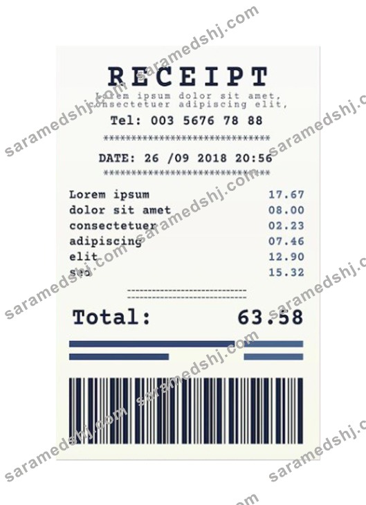 RECEIPT sample
